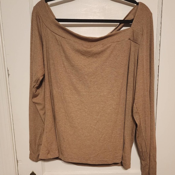 NWT LNA Otis Ribbed Top - Mushroom Sz 3X - Picture 4 of 5